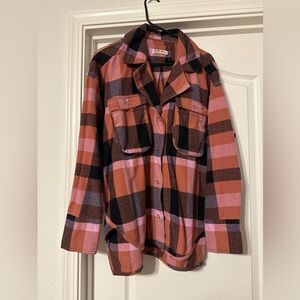 We The Free Plaid Women's Jacket in Pink and Black